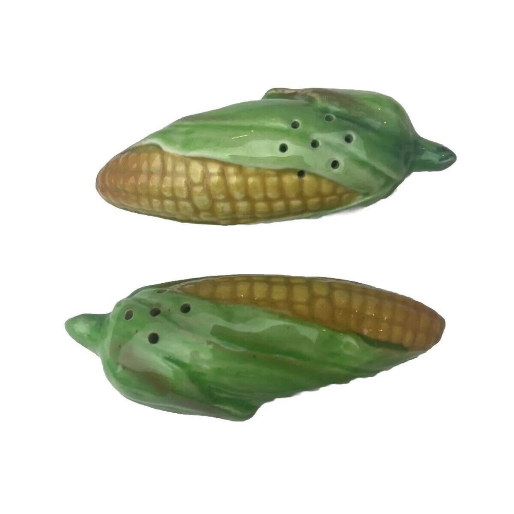 Vintage Corn on The Cob Ceramic Salt and Pepper Shakers‎ Made In Japan